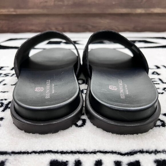 Bruno Magli Elba Hash Logo Leather Pool Slides main image 7